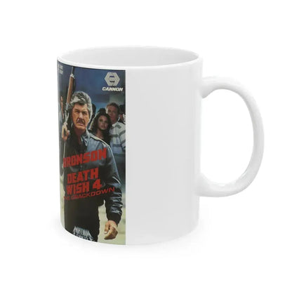DEATH WISH 4 THE CRACKDOWN CANNON (VHS COVER) - White Coffee Mug - Go Mug Yourself