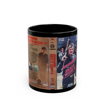 DEATH WISH 4 THE CRACKDOWN (VHS COVER) - Black Coffee Mug-11oz-Go Mug Yourself