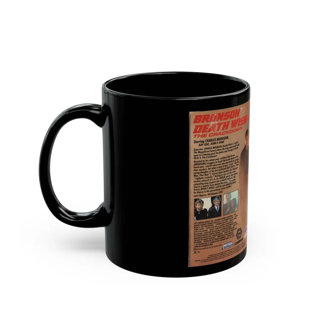 DEATH WISH 4 THE CRACKDOWN (VHS COVER) - Black Coffee Mug-Go Mug Yourself