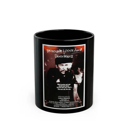 DEATH WISH II 1982 Movie Poster - Black Coffee Mug 11oz - Go Mug Yourself