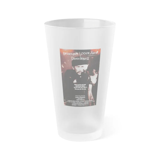 DEATH WISH II 1982 Movie Poster - Frosted Pint Glass 16oz-16oz-Frosted-Go Mug Yourself