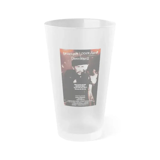 DEATH WISH II 1982 Movie Poster - Frosted Pint Glass 16oz 16oz Frosted - Go Mug Yourself
