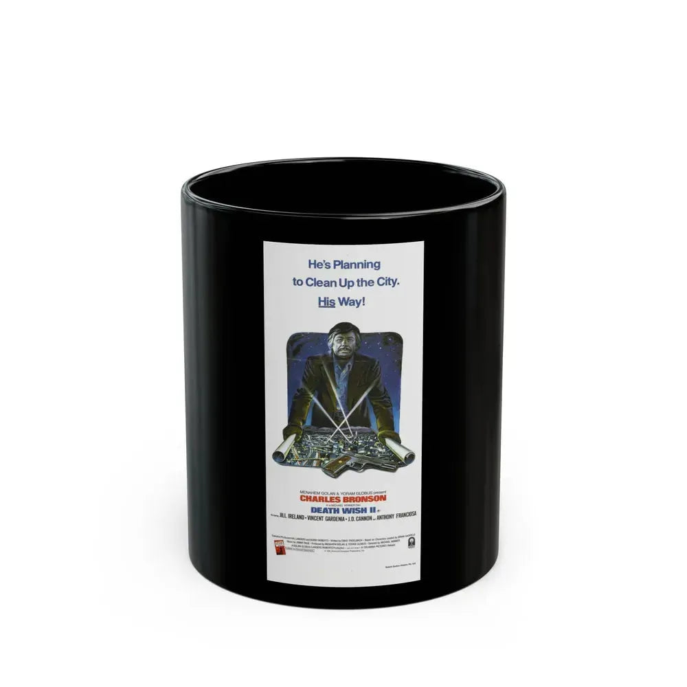 DEATH WISH II (2) 1982 Movie Poster - Black Coffee Mug 11oz - Go Mug Yourself
