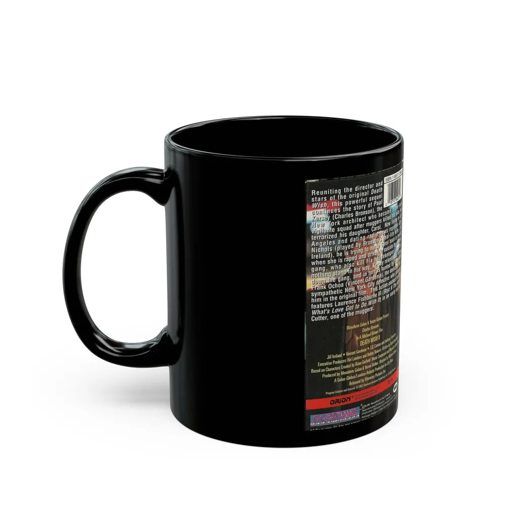 DEATH WISH II (VHS COVER) - Black Coffee Mug-Go Mug Yourself