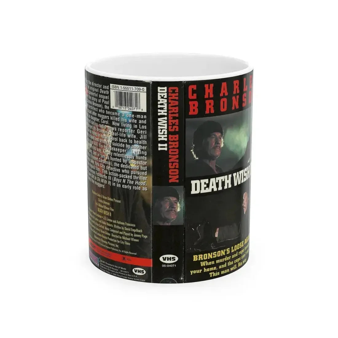 DEATH WISH II (VHS COVER) - White Coffee Mug 11oz - Go Mug Yourself
