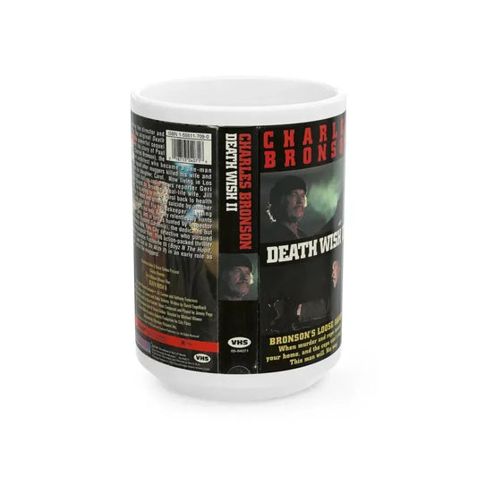 DEATH WISH II (VHS COVER) - White Coffee Mug 15oz - Go Mug Yourself