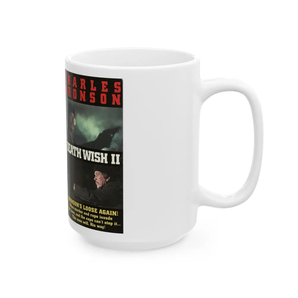 DEATH WISH II (VHS COVER) - White Coffee Mug-Go Mug Yourself