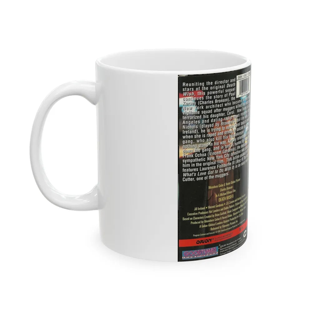 DEATH WISH II (VHS COVER) - White Coffee Mug-Go Mug Yourself