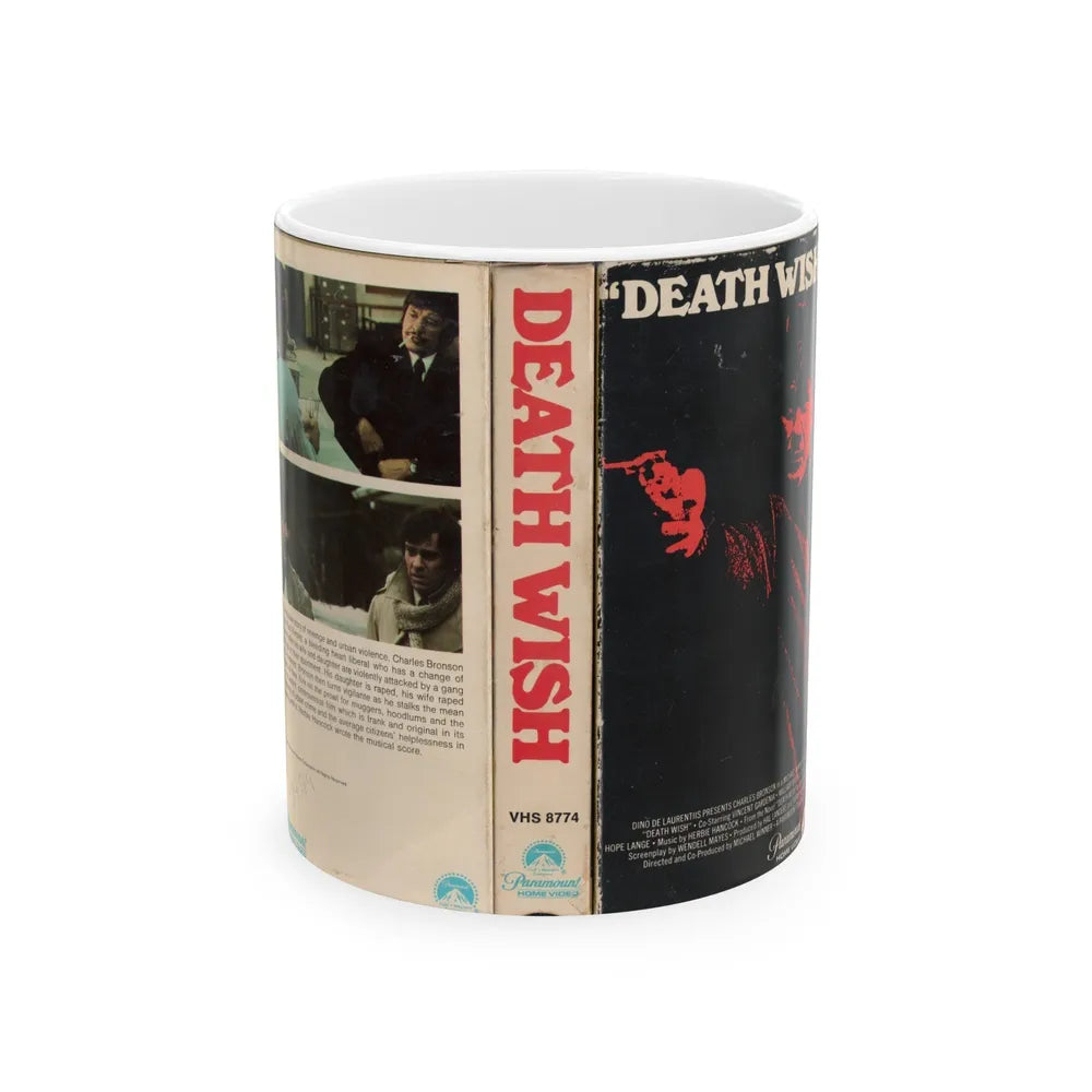 DEATH WISH (VHS COVER) - White Coffee Mug-11oz-Go Mug Yourself