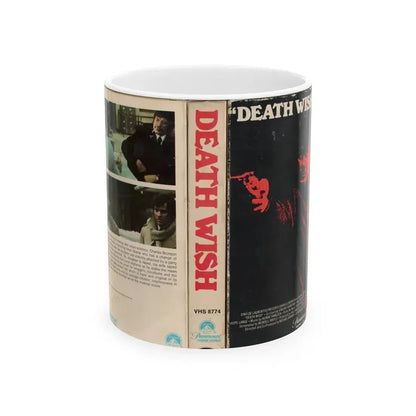 DEATH WISH (VHS COVER) - White Coffee Mug 11oz - Go Mug Yourself