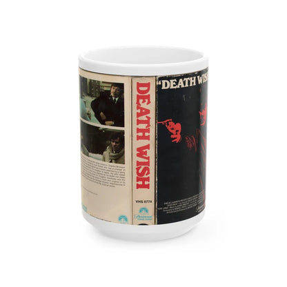 DEATH WISH (VHS COVER) - White Coffee Mug-15oz-Go Mug Yourself