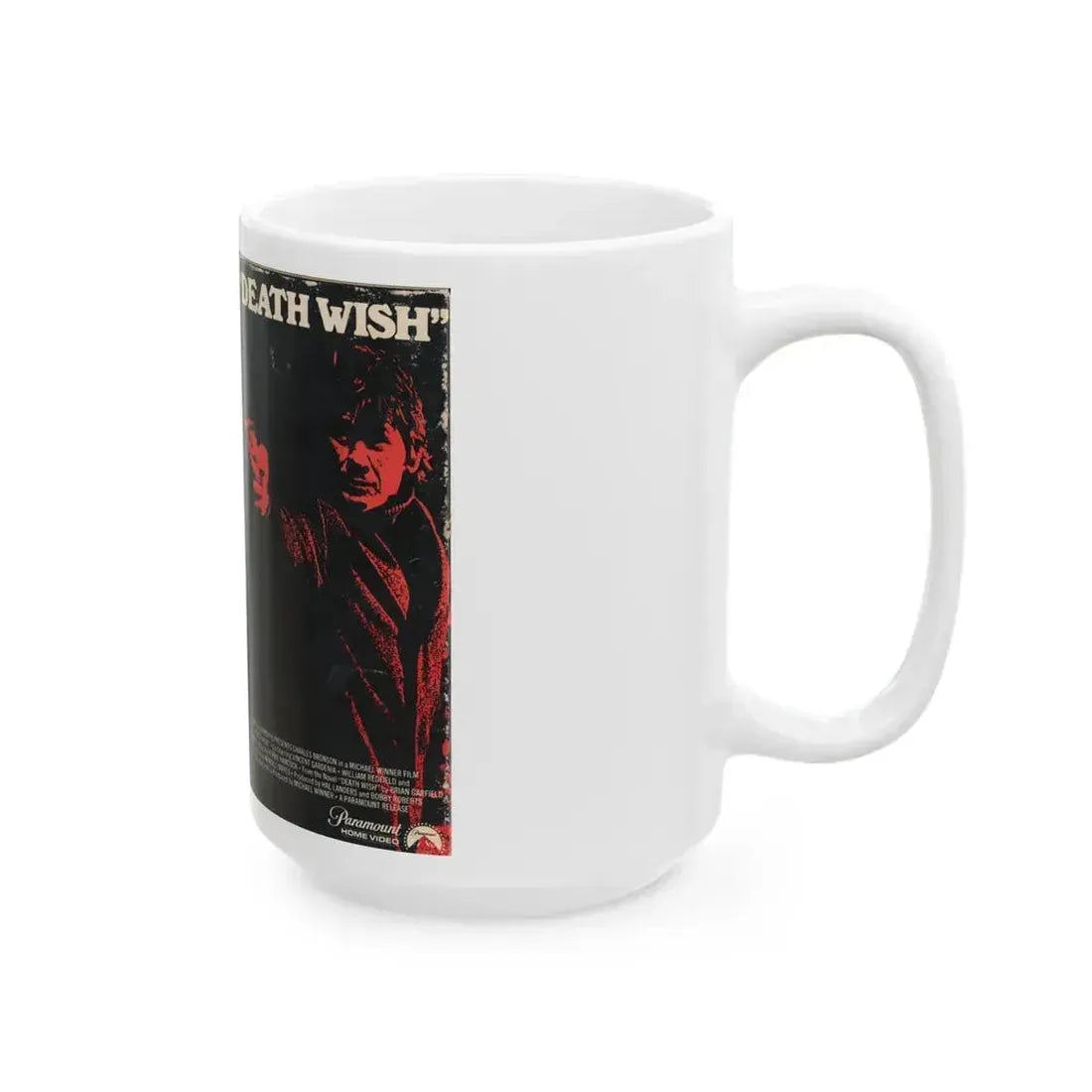 DEATH WISH (VHS COVER) - White Coffee Mug - Go Mug Yourself