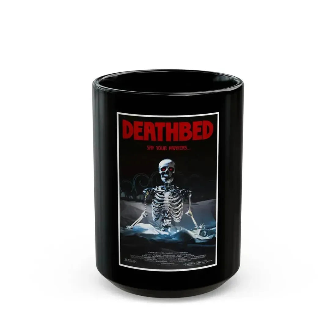 DEATHBED 1977 Movie Poster - Black Coffee Mug 15oz - Go Mug Yourself