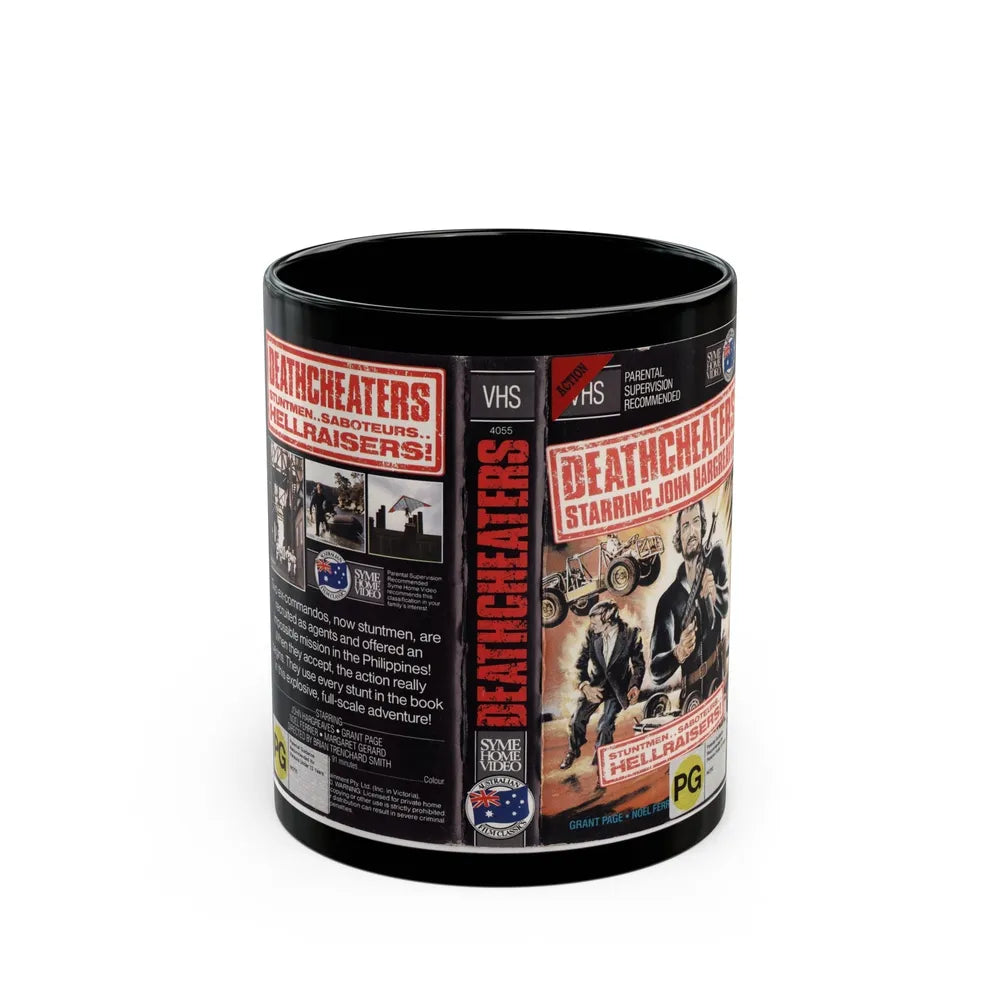 DEATHCHEATERS (VHS COVER) - Black Coffee Mug-11oz-Go Mug Yourself