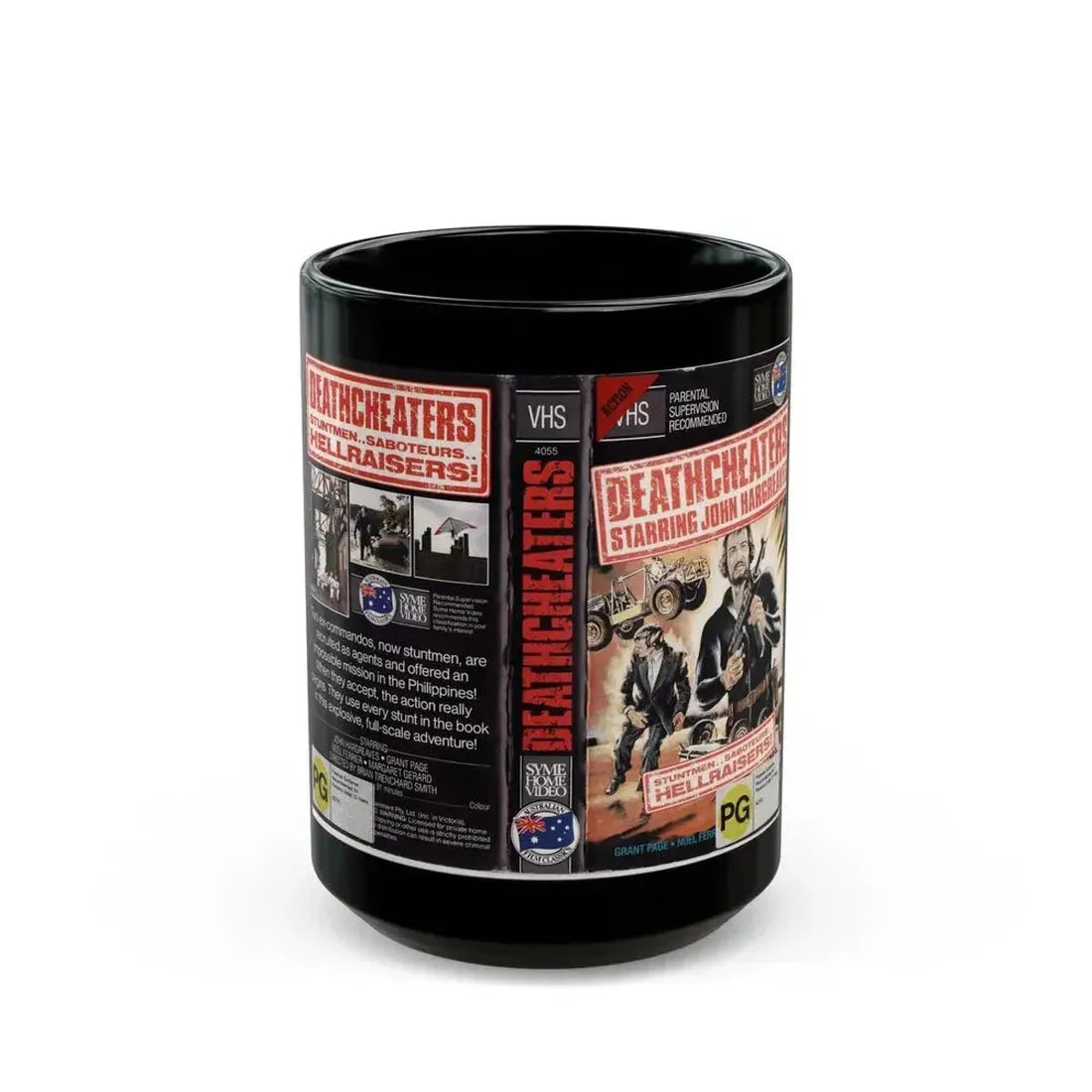 DEATHCHEATERS (VHS COVER) - Black Coffee Mug 15oz - Go Mug Yourself