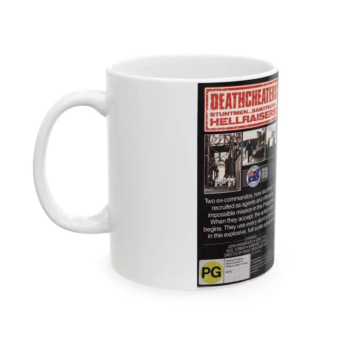 DEATHCHEATERS (VHS COVER) - White Coffee Mug - Go Mug Yourself