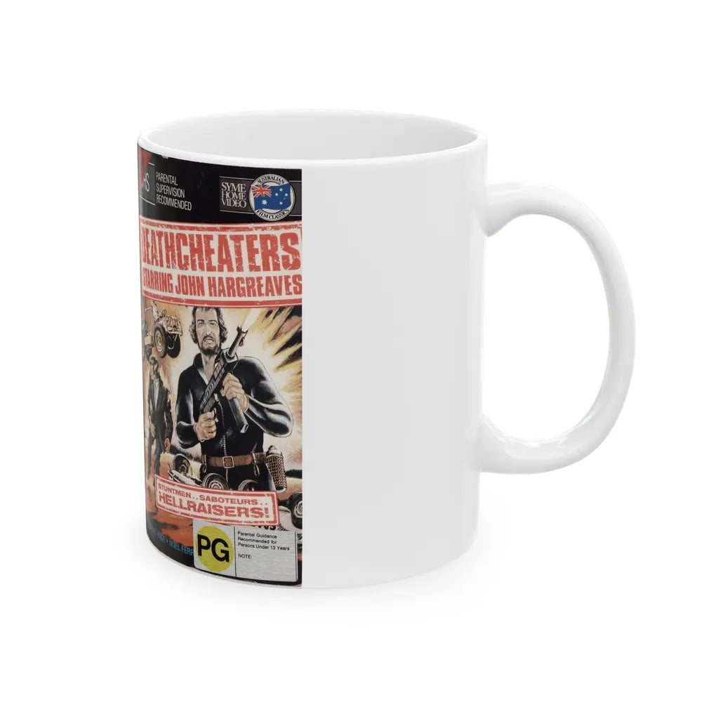 DEATHCHEATERS (VHS COVER) - White Coffee Mug-Go Mug Yourself