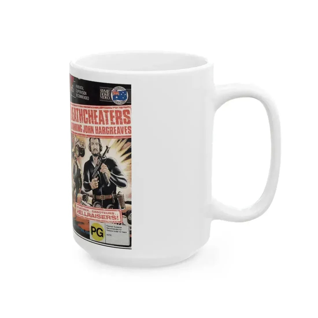 DEATHCHEATERS (VHS COVER) - White Coffee Mug - Go Mug Yourself