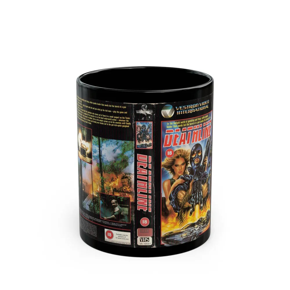 DEATHLINE (VHS COVER) - Black Coffee Mug-11oz-Go Mug Yourself