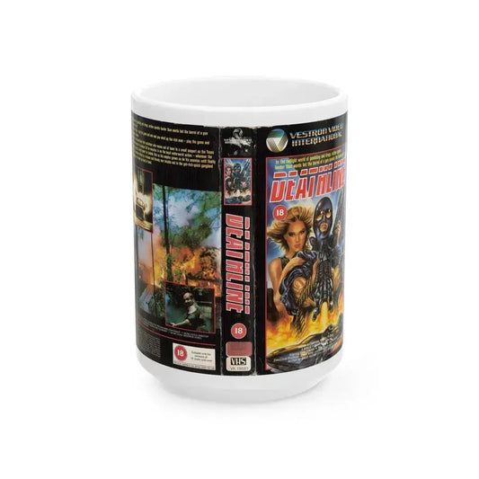 DEATHLINE (VHS COVER) - White Coffee Mug 15oz - Go Mug Yourself
