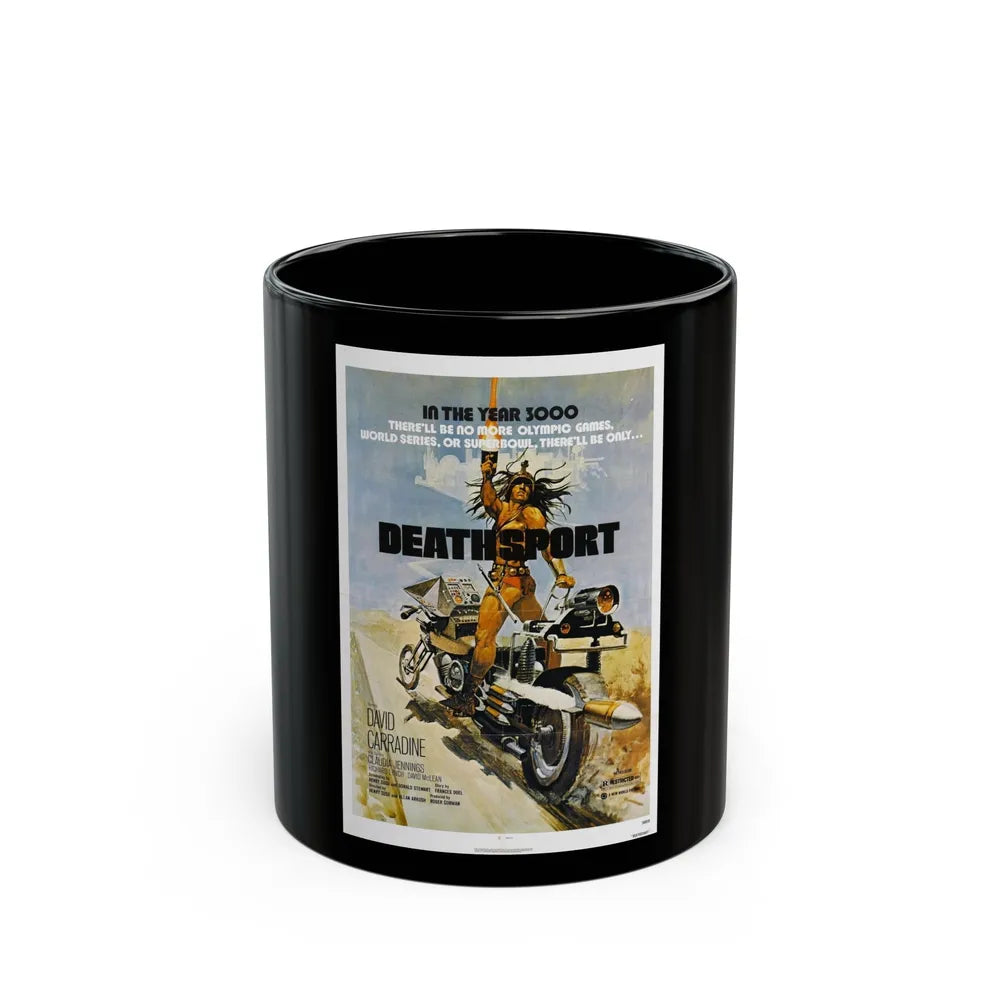 DEATHSPORT 1978 Movie Poster - Black Coffee Mug-11oz-Go Mug Yourself