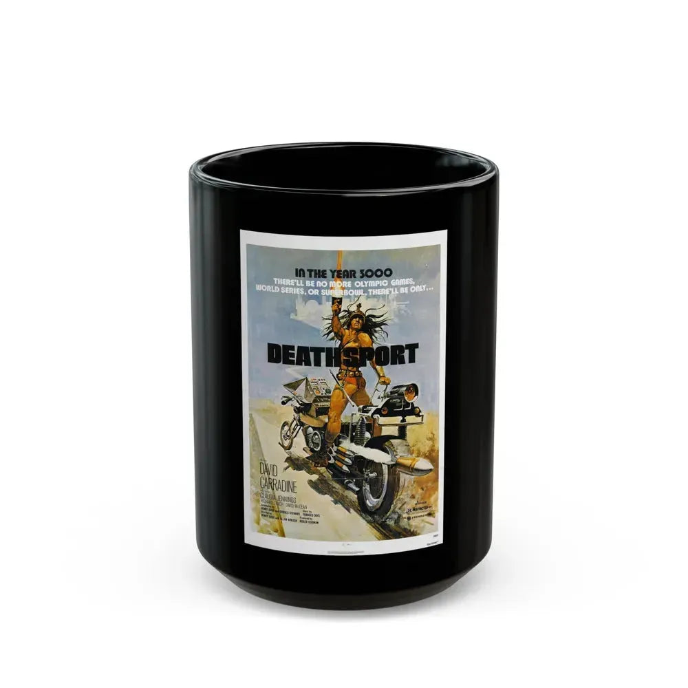 DEATHSPORT 1978 Movie Poster - Black Coffee Mug 15oz - Go Mug Yourself