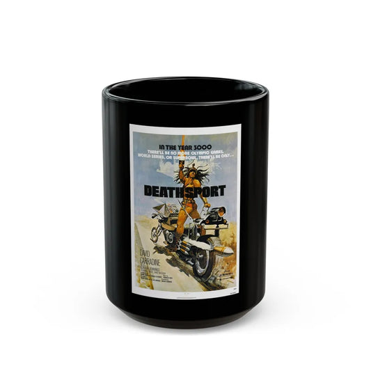 DEATHSPORT 1978 Movie Poster - Black Coffee Mug-15oz-Go Mug Yourself