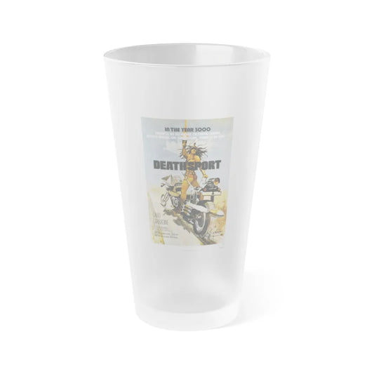 DEATHSPORT 1978 Movie Poster - Frosted Pint Glass 16oz-16oz-Frosted-Go Mug Yourself