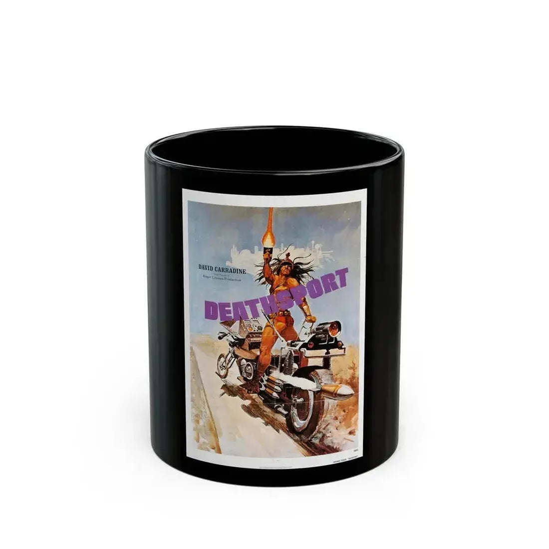 DEATHSPORT (2) 1978 Movie Poster - Black Coffee Mug 11oz - Go Mug Yourself