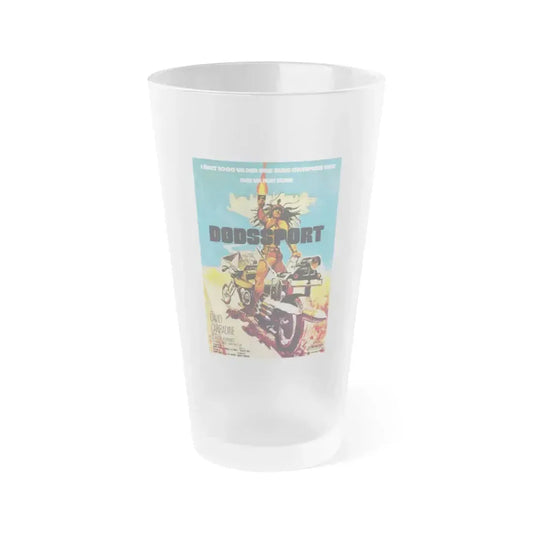 DEATHSPORT (DANISH) 1978 Movie Poster - Frosted Pint Glass 16oz 16oz Frosted - Go Mug Yourself