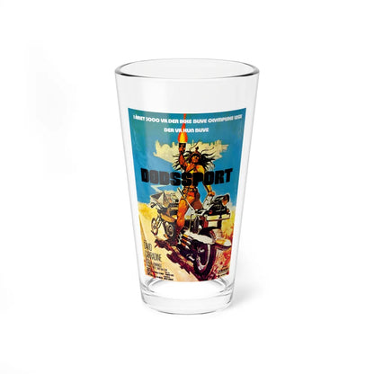 DEATHSPORT (DANISH) 1978 Movie Poster - Pint Glass 16oz-16oz-Go Mug Yourself