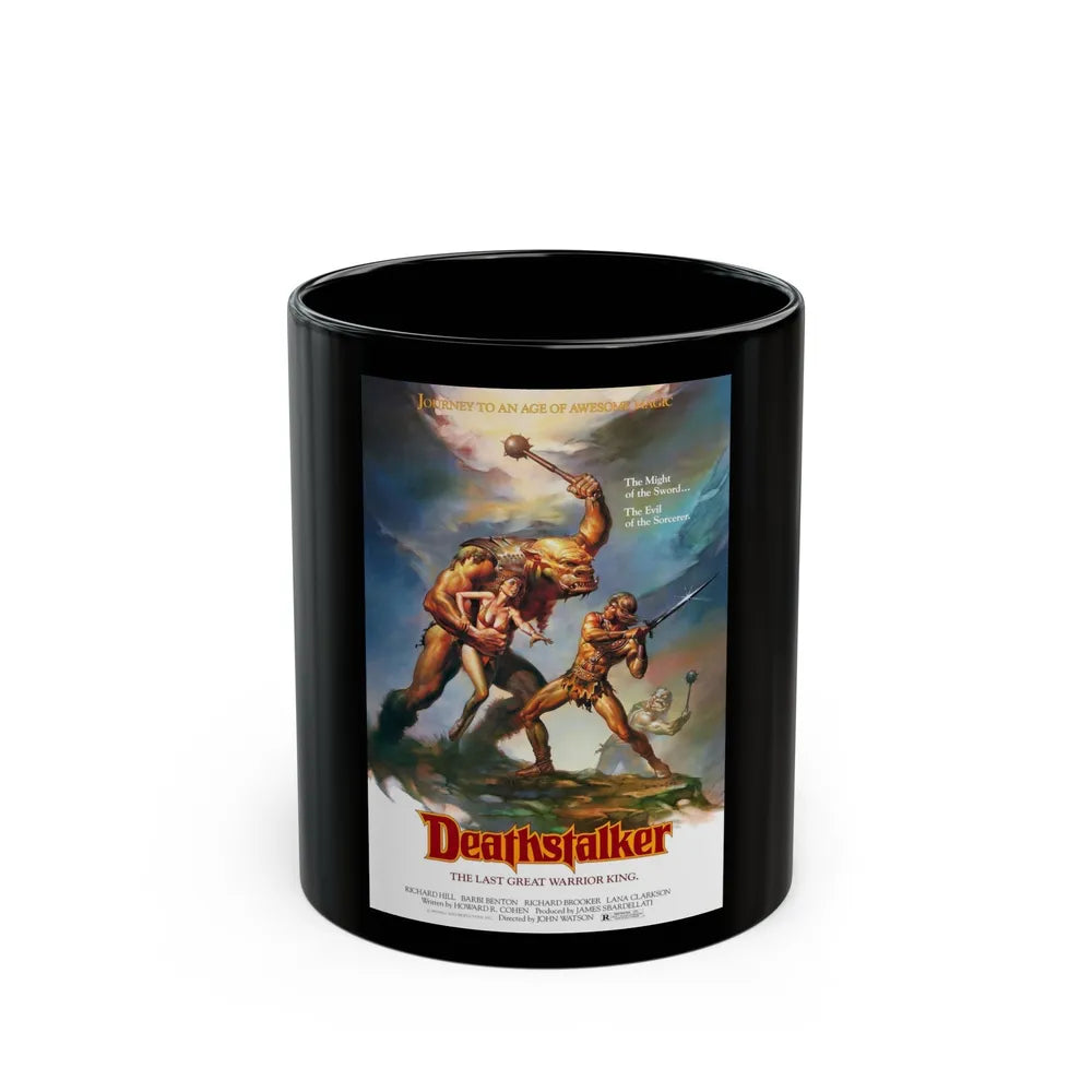 DEATHSTALKER 1983 Movie Poster - Black Coffee Mug-11oz-Go Mug Yourself