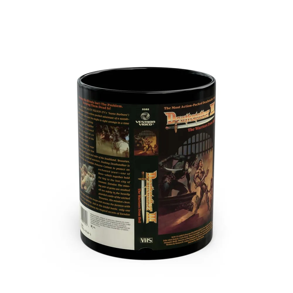 DEATHSTALKER 3 (VHS COVER) - Black Coffee Mug-11oz-Go Mug Yourself