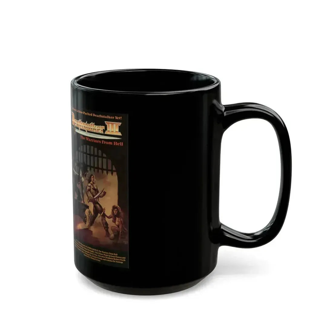 DEATHSTALKER 3 (VHS COVER) - Black Coffee Mug - Go Mug Yourself