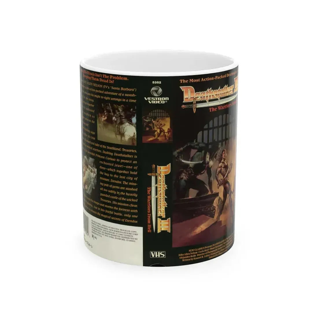 DEATHSTALKER 3 (VHS COVER) - White Coffee Mug 11oz - Go Mug Yourself