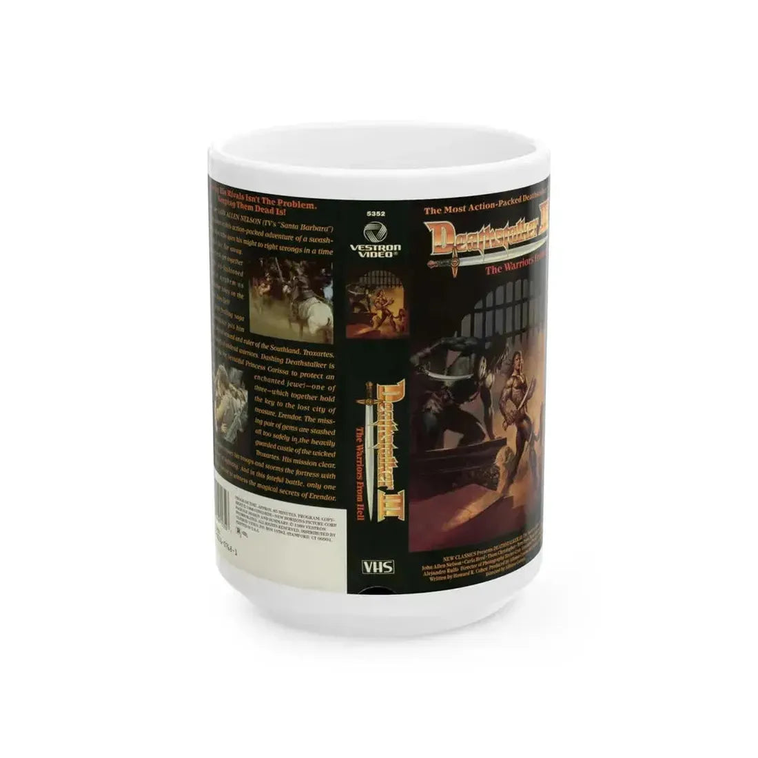 DEATHSTALKER 3 (VHS COVER) - White Coffee Mug 15oz - Go Mug Yourself