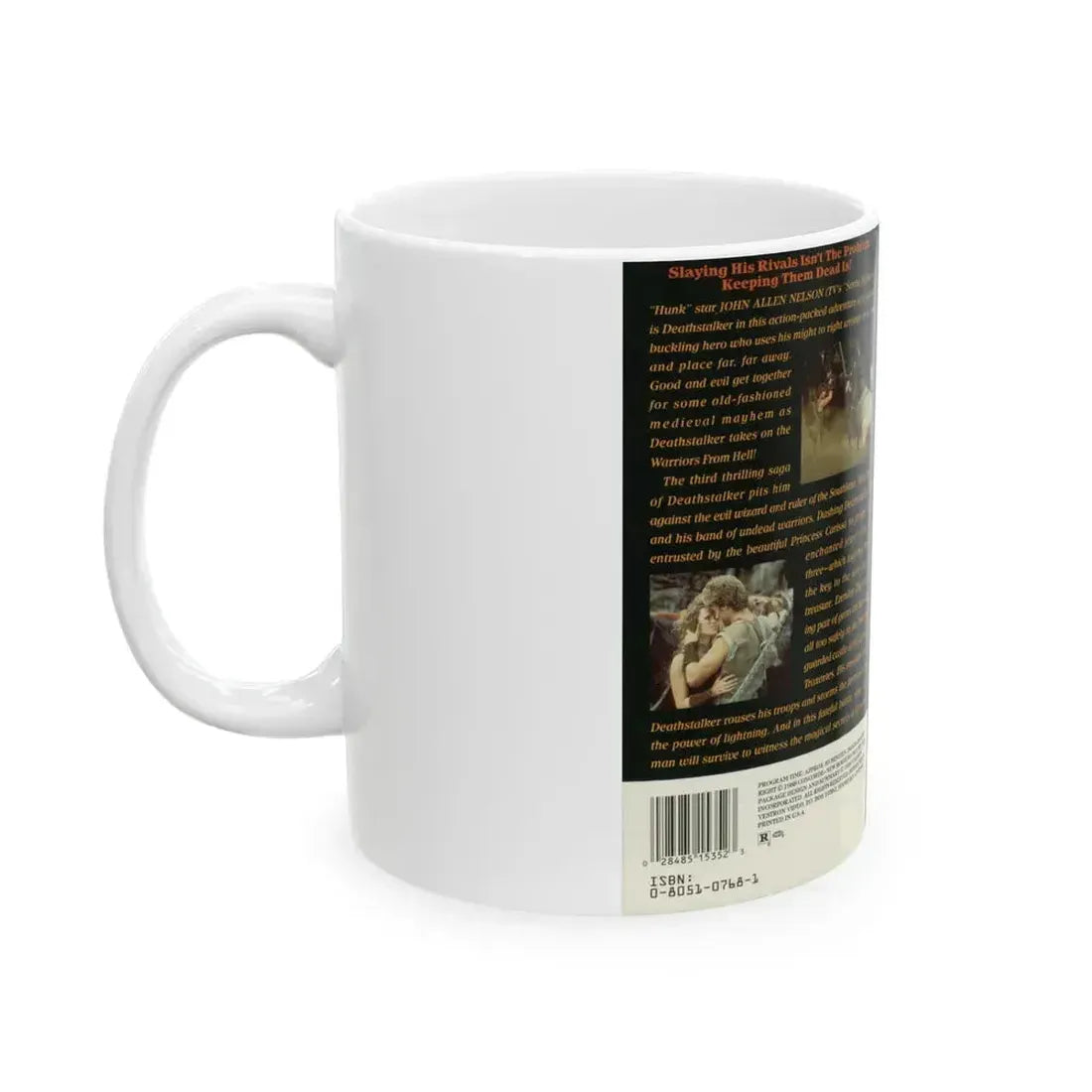 DEATHSTALKER 3 (VHS COVER) - White Coffee Mug - Go Mug Yourself