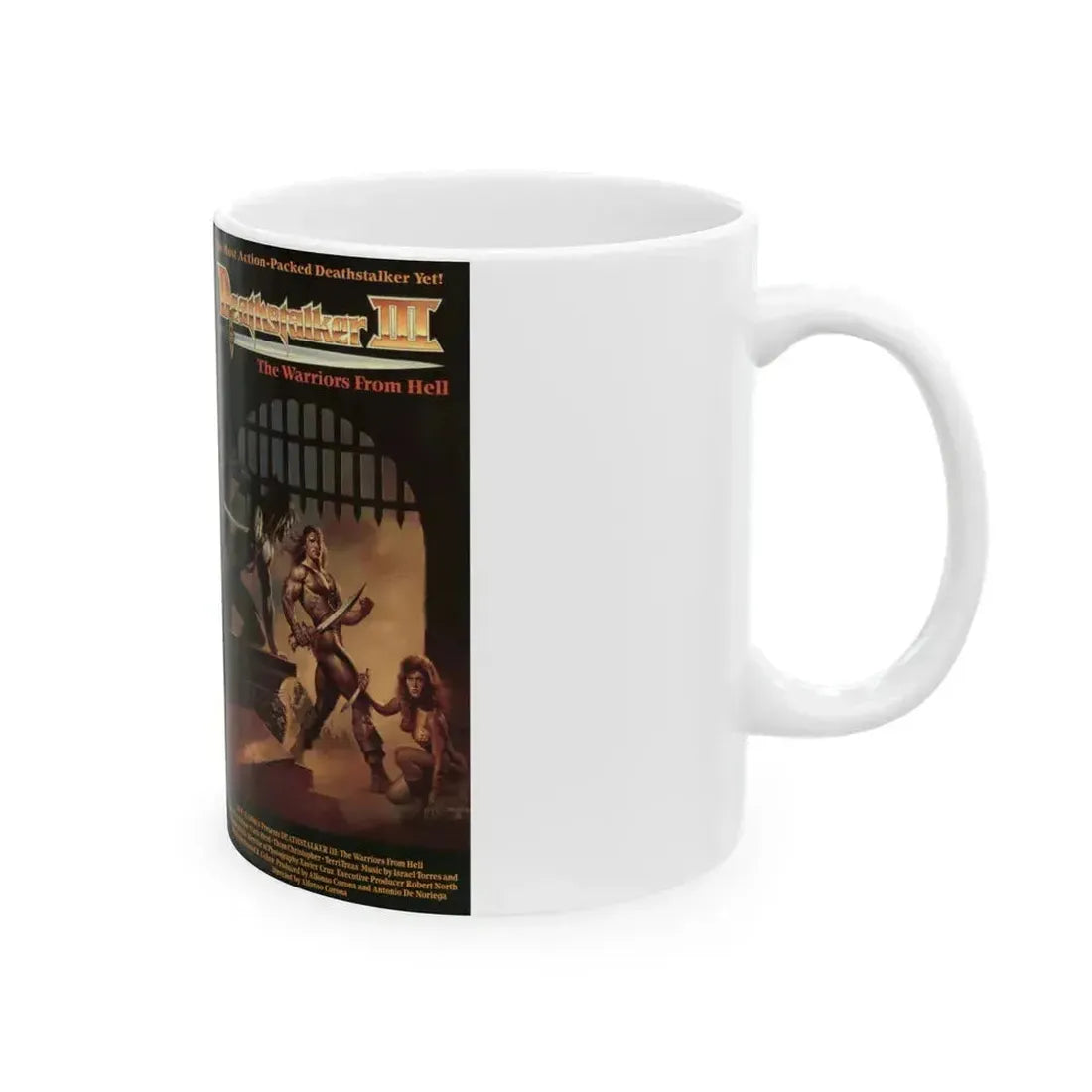 DEATHSTALKER 3 (VHS COVER) - White Coffee Mug - Go Mug Yourself
