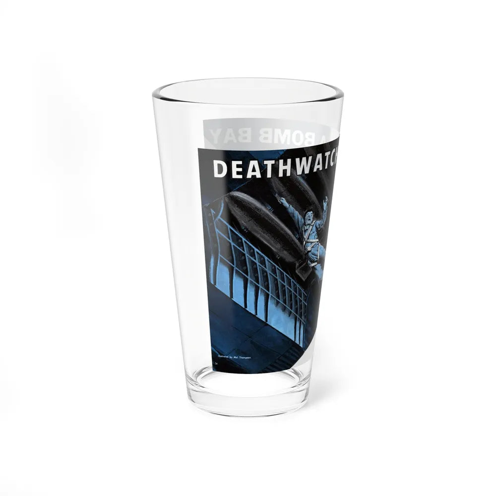 Deathwatch In A Bomb Bay, Man's magazine, November 1959 - Pint Glass 16oz-Go Mug Yourself