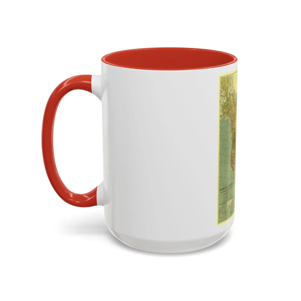 North America (1924) (Map) Accent Coffee Mug-Go Mug Yourself