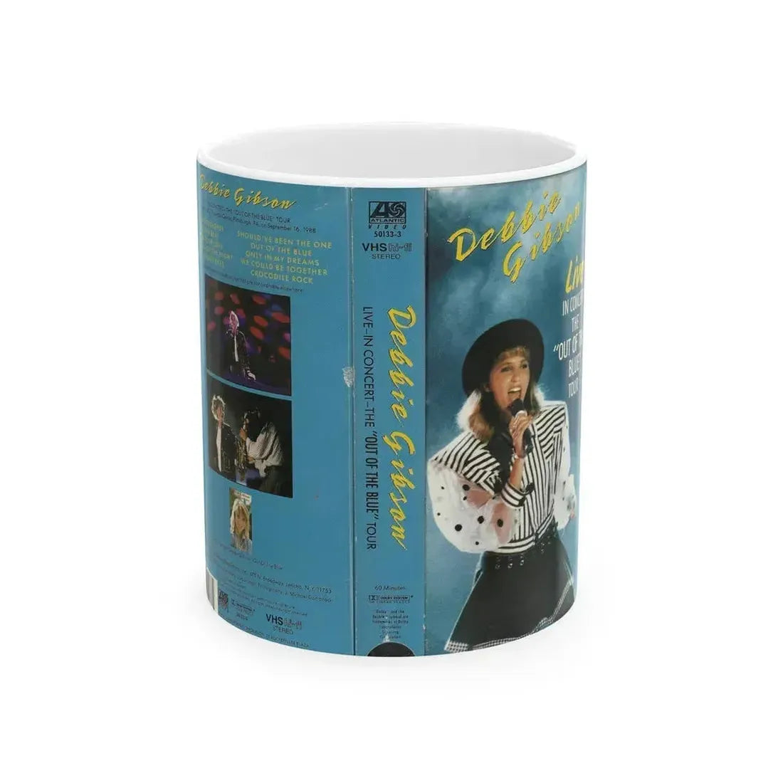 DEBBIE GIBSON LIVE IN CONCERT (VHS COVER) - White Coffee Mug 11oz - Go Mug Yourself