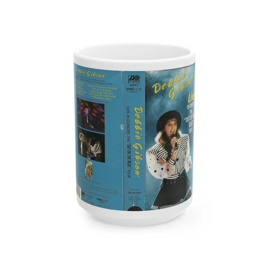 DEBBIE GIBSON LIVE IN CONCERT (VHS COVER) - White Coffee Mug-15oz-Go Mug Yourself