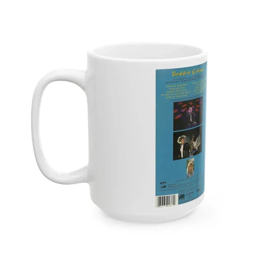 DEBBIE GIBSON LIVE IN CONCERT (VHS COVER) - White Coffee Mug - Go Mug Yourself