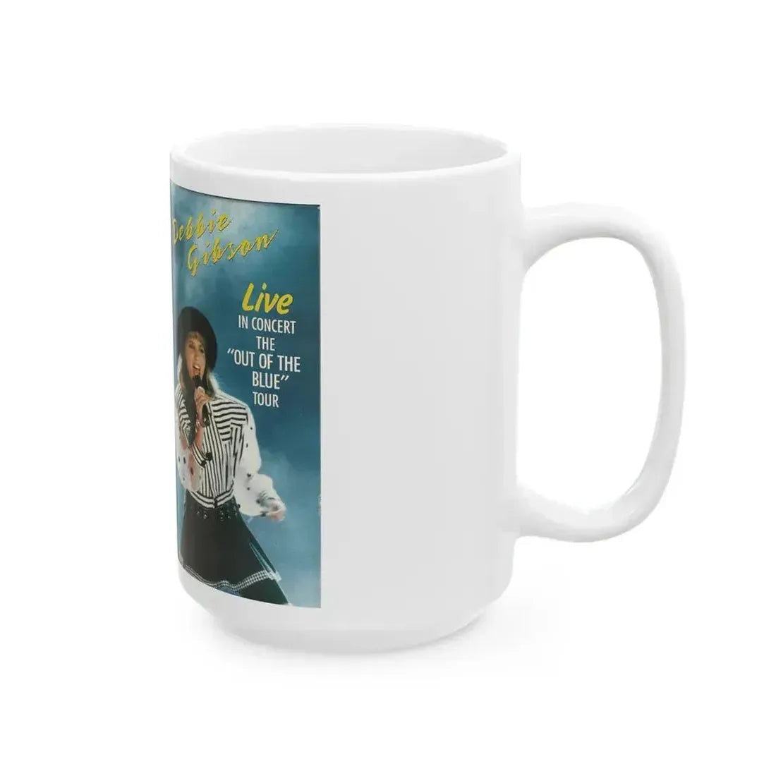 DEBBIE GIBSON LIVE IN CONCERT (VHS COVER) - White Coffee Mug - Go Mug Yourself
