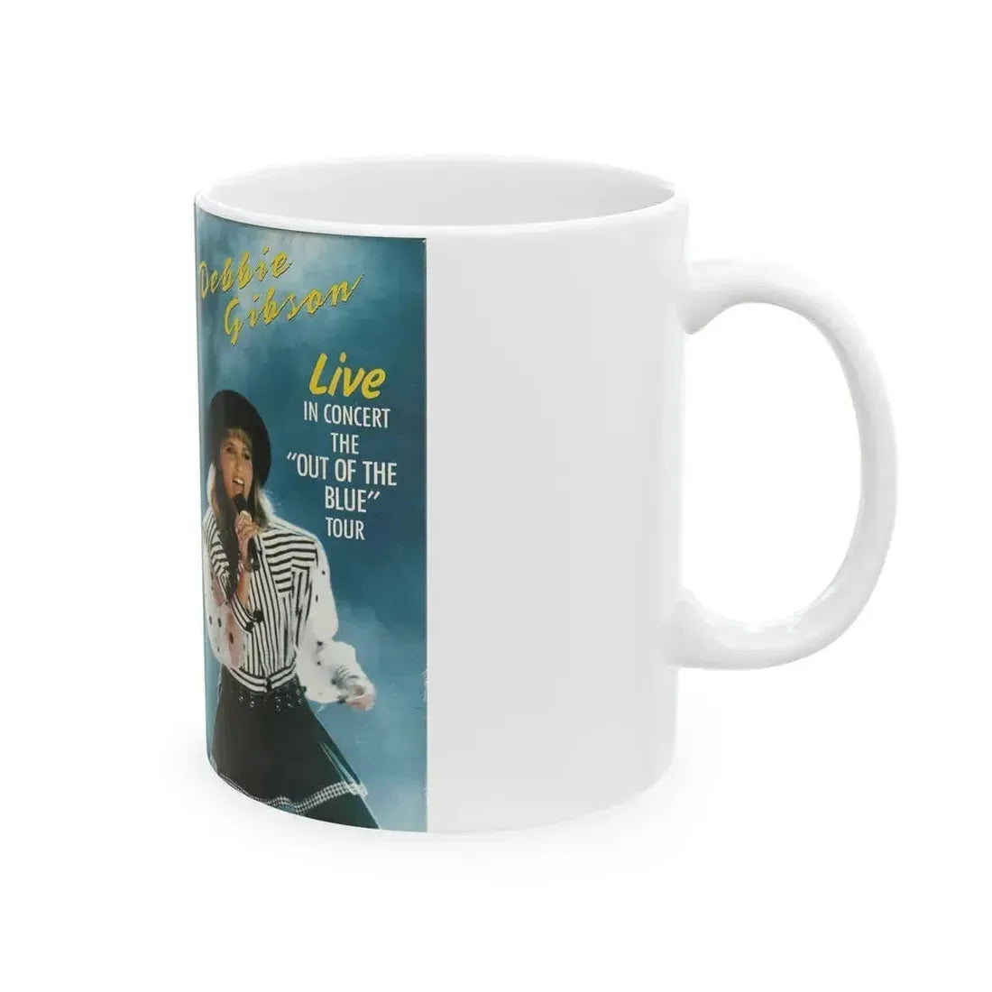 DEBBIE GIBSON LIVE IN CONCERT (VHS COVER) - White Coffee Mug - Go Mug Yourself