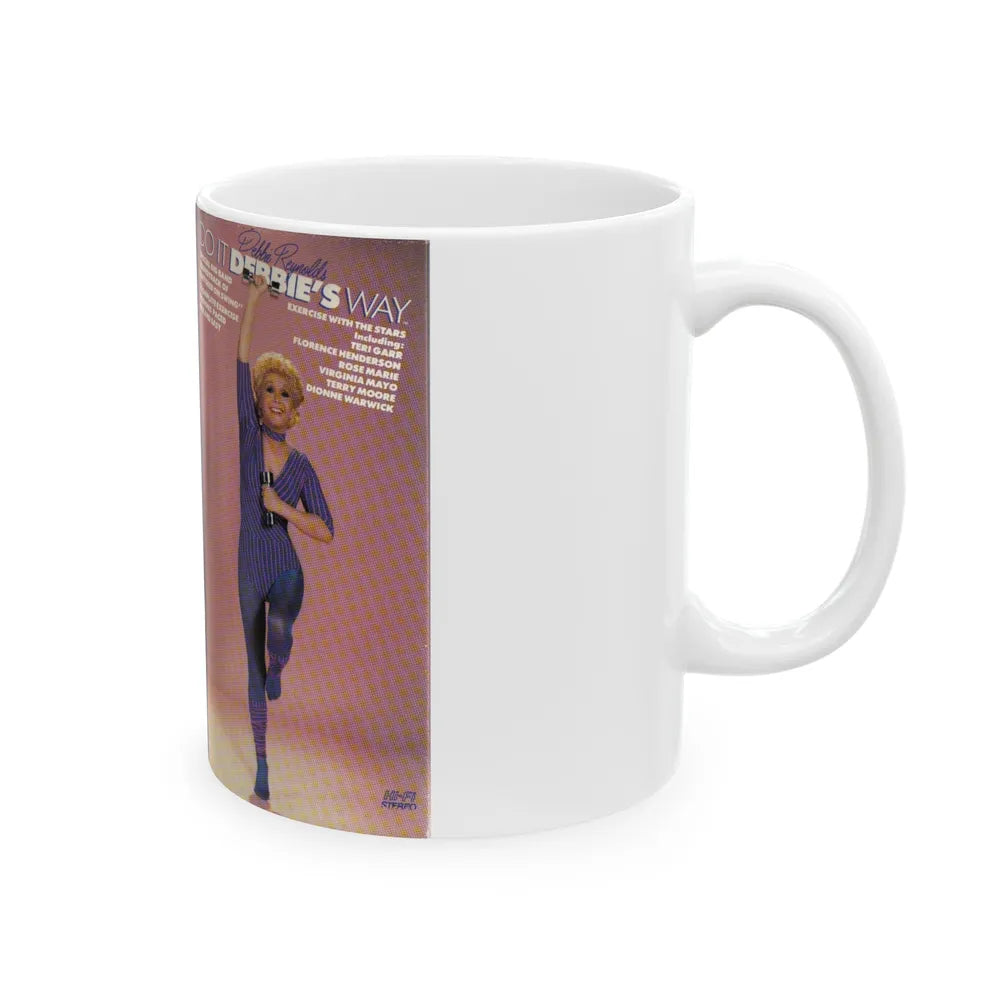 DEBBIE REYONLDS DO IT DEBBIES WAY (VHS COVER) - White Coffee Mug-Go Mug Yourself