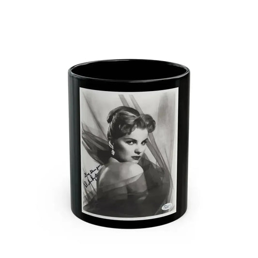 Debra Paget #04 - 8x10 B&W Glamour Portrait Upper Body Bare Shoulders Photo signed 1 (Vintage Female Icon) Black Coffee Mug 11oz - Go Mug Yourself