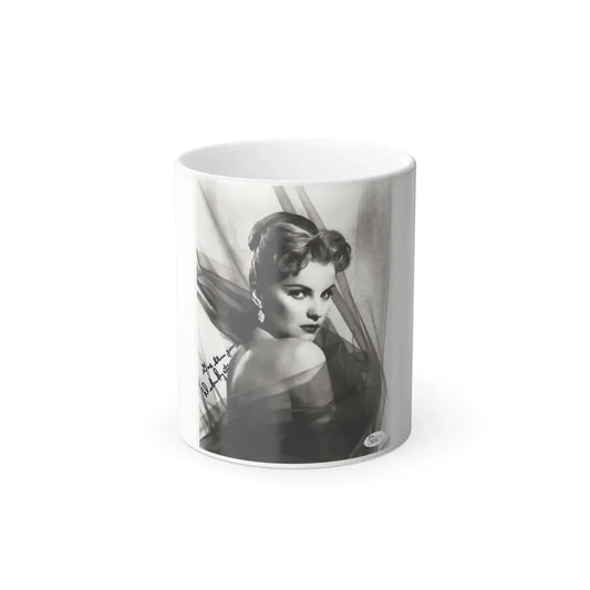 Debra Paget #04 - 8x10 B&W Glamour Portrait Upper Body Bare Shoulders Photo signed 1 (Vintage Female Icon) Color Changing Mug 11oz 11oz - Go Mug Yourself