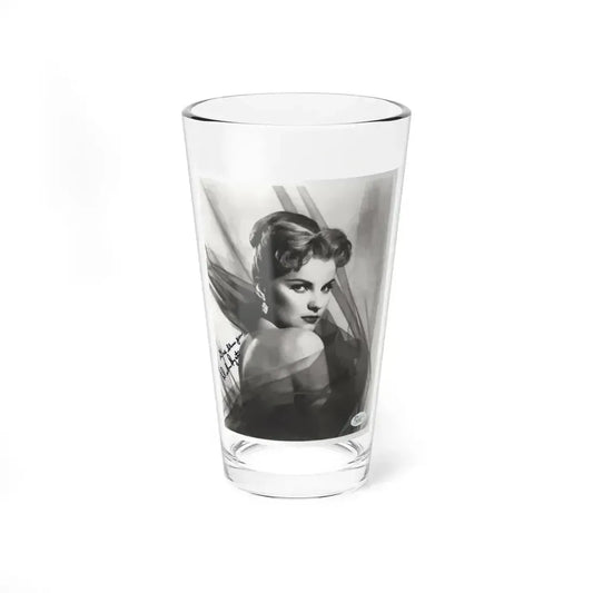 Debra Paget #04 - 8x10 B&W Glamour Portrait Upper Body Bare Shoulders Photo signed 1 (Vintage Female Icon) Pint Glass 16oz 16oz - Go Mug Yourself