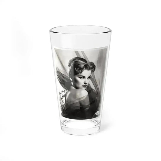 Debra Paget #04 - 8x10 B&W Glamour Portrait Upper Body Bare Shoulders Photo signed 2 (Vintage Female Icon) Pint Glass 16oz 16oz - Go Mug Yourself